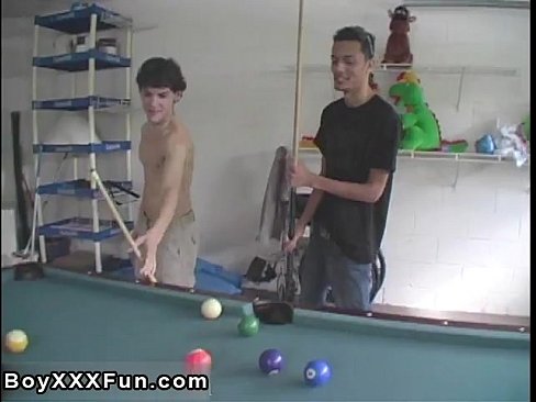 Amazing gay scene Horny Buds play a game of 'Strip Pool' then Fuck!