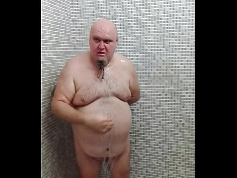 shower chubby after little sport in lockeroom