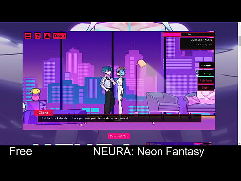 NEURA: Neon Fantasy (free game itchio) Simulation, Role Playing
