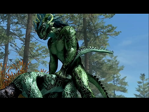 Argonian guy cums inside lizard twink