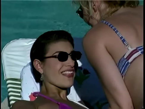 Two horny lesbians Kiss and Victoria Lee  fucks near the pool