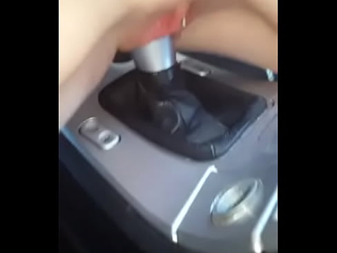 horny slut fucks her car.