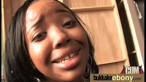 Interracial bukkake sex with black porn star 22