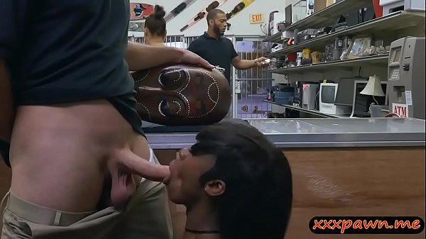 Amazing tight amateur tattooed ebony girl sells her traditional mask and gets her pussy slammed real deep by horny pawn keeper at the pawnshop