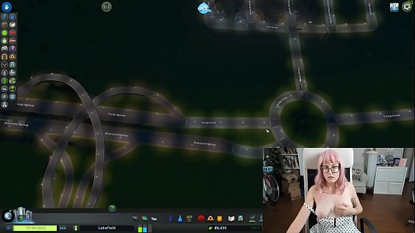 Cam Girl Plays Cities Skylines (Nice Tits!)