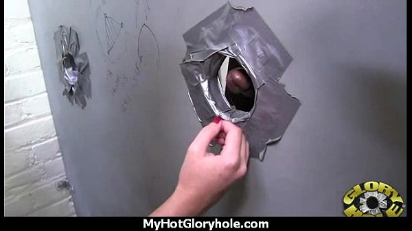 Gloryhole Blowjob Hottie makes every dick cum 10