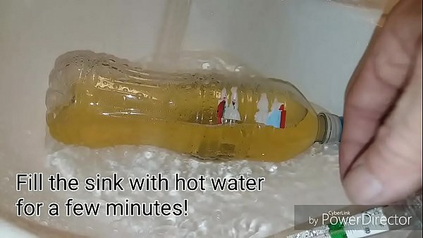 AQUARIUM PUMPed Bladder Enema Piss In Bottle INTO MYSELF of FuckBuddy my BFriend brought home