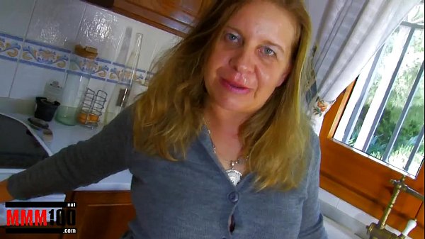 Horny mature housewife fucked hard in the kitchen by y. spanish guy
