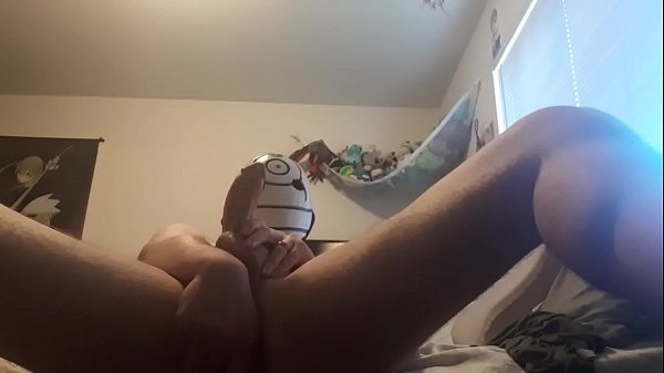 Fucking his ass with a vibrator