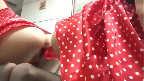 Girl fucks her self with dildo on the mirror