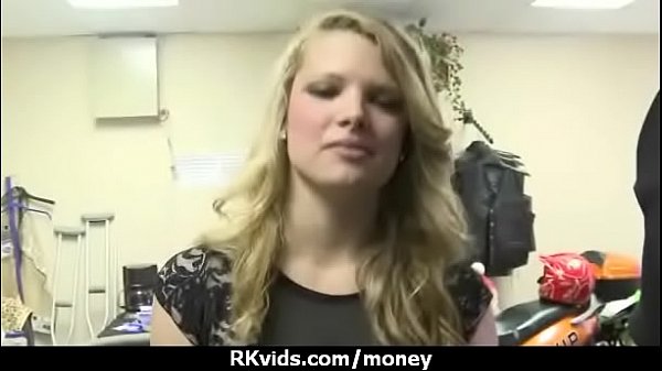 Tight teen fucks a man in front of the camera for cash 27