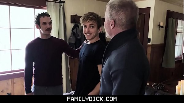 Cute Twink Gets Plowed By His Stepdad and StepGrandpa