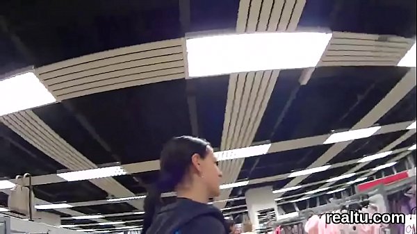 Enchanting czech girl gets seduced in the shopping centre and drilled in pov