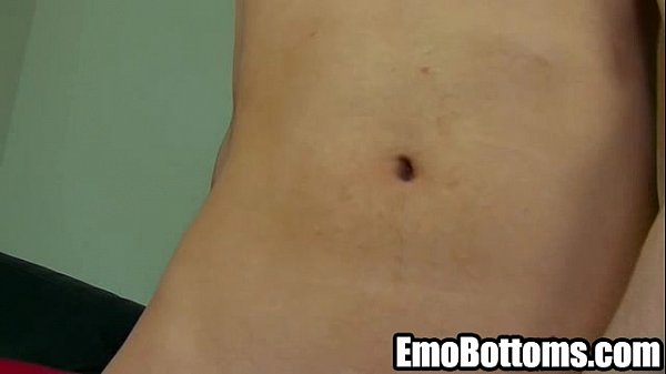 This hot emo twink is masturbating while alone