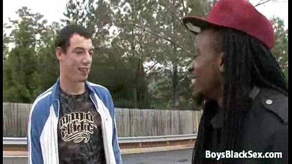 Black boy and white guy in interracial gay scene 04