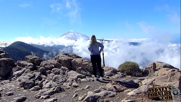 Horny, Blonde Slut at Volcano Teide in Tenerife!