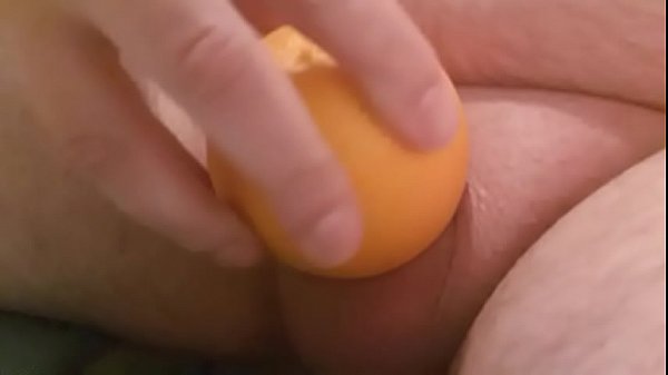 Fuck orange with small penis