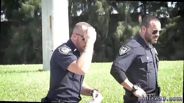 Gay porn video of sexy hot police  Suspect on the Run, Gets Deep