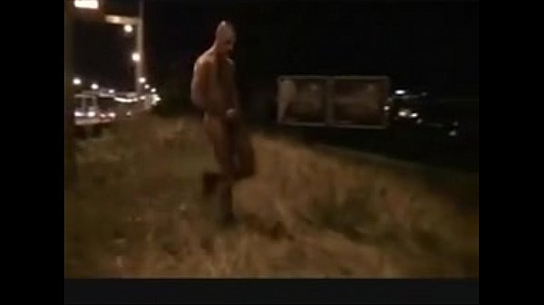 Hot guy jacking off on the side of the highway