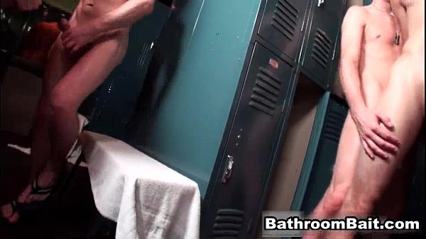 Super horny gay orgy in public bathroom gays