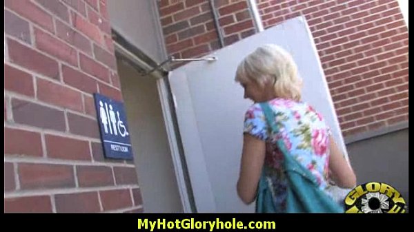 Horny Lady Enjoys Gloryhole Cocksucking Interracial 20