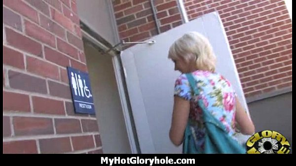 Horny Lady Enjoys Gloryhole Cocksucking Interracial 15