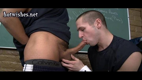 Gay students having anal sex in the classroom