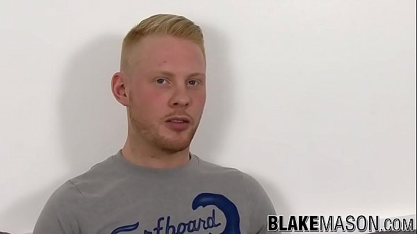 Blond Brit pulls his foreskin and cums