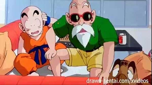 Dragon Ball Roshi and Goku fuck Bulma