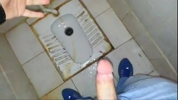 Jerking off in a school toilet