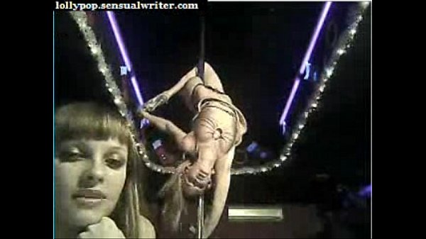 Russian stripper at work