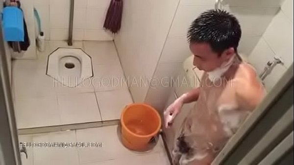 Chinese adult man bathing