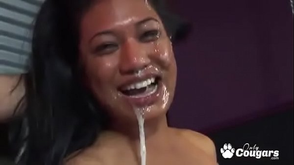 Lyla Lei Has Her Pretty Asian Face Covered With Jizz