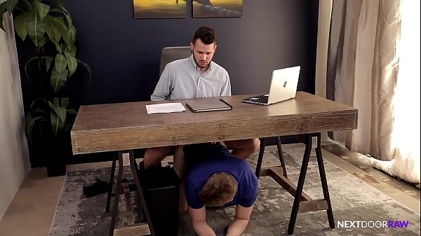 hot threesome with sexy big dick dudes at work