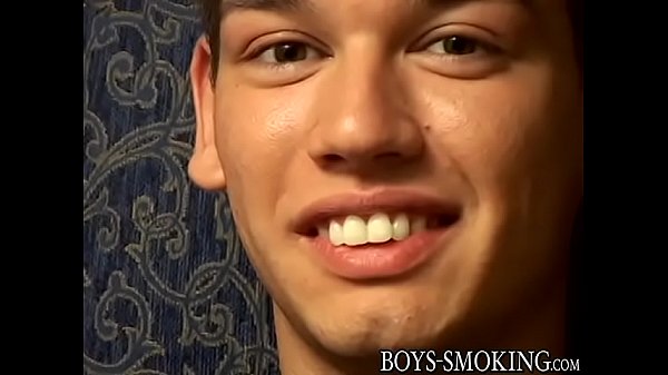 Deviant twink smoking while jerking off