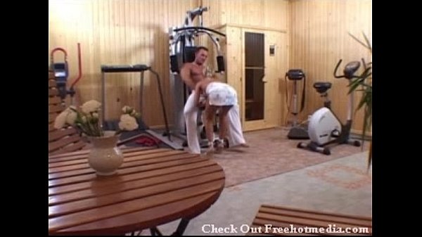 Fucking a Blonde in Home Gym after Workout