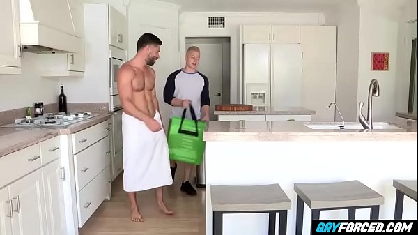 Gay Daddy Seduced Delivery Teen Worker -