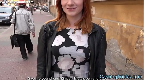 Redhead newbie banged at fake casting