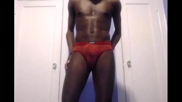 Slim Black Guy Modeling New Underwear & Panties