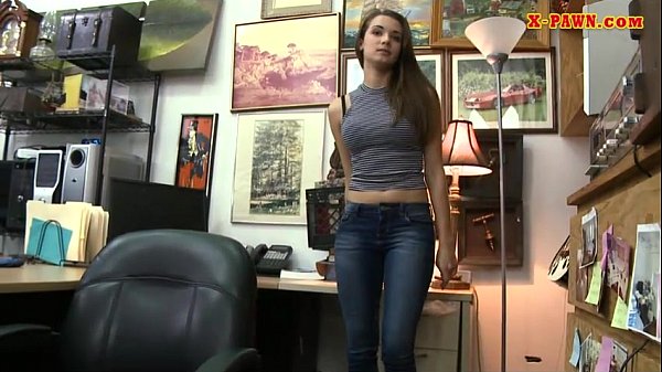 Sexy brunette babe railed by pawn dude