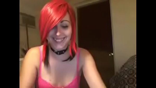 Sexy goth shows boobs and cunt