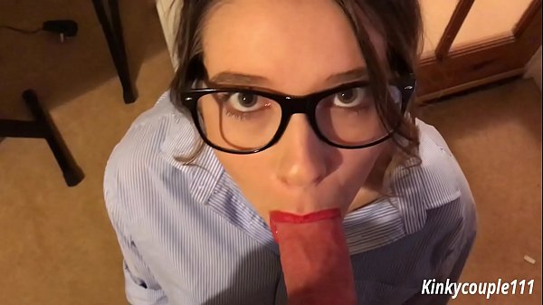 Glasses teen has to suck cock to keep job - kinkycouple111