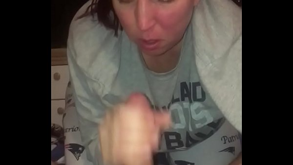 Blowjob, cum in mouth, she shows before swallowing