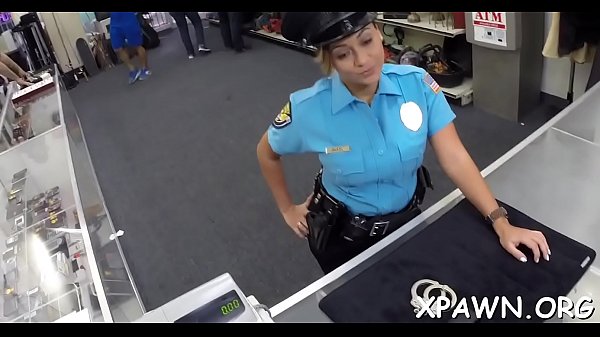 Security cop in pawn shop fucking