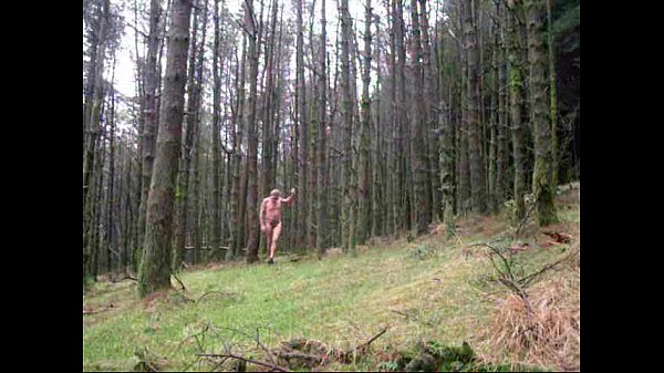 Public woods in panties and getting naked