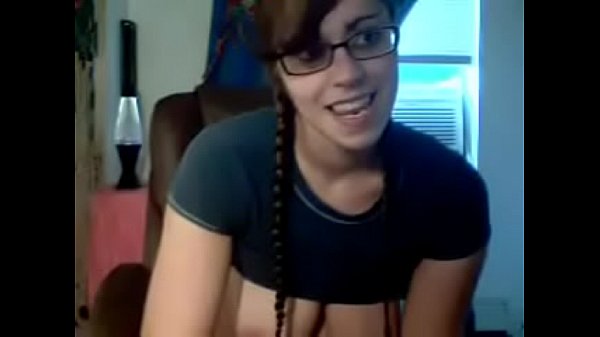 Naughty nerd masturbating on cam