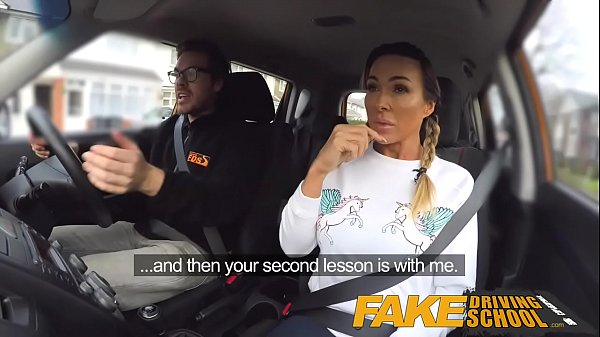 Fake Driving School amazing kiwi milf with massive melons fucks like a horny teen