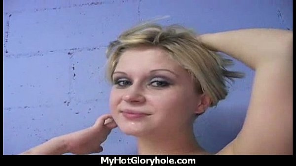 babe sucks and fucks black cock at Gloryhole 3