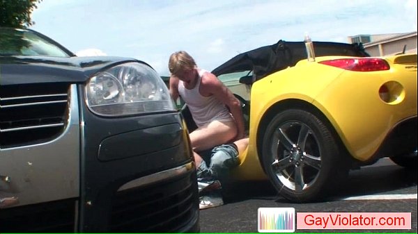 Blonde guy getting ass fucked in vehicle gay boys