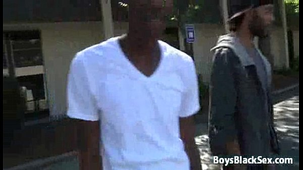 Black boy and white guy in interracial gay scene 08